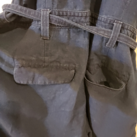 Banana Republic Denim Linen/Cotton BUTTON DOWN BERMUDA ROMPER -  size 18 - Picture 6 of 12